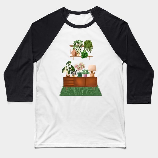 House plants collection 40.6 Baseball T-Shirt by gusstvaraonica